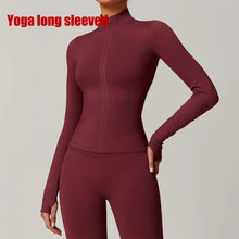 Load image into Gallery viewer, Seamless Long Sleeve Sports Jacket Women Zip Fitness Yoga Shirt Gym Top Activewear Running Coats Workout Clothes For Cycling
