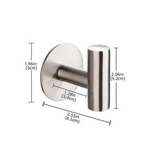 Load image into Gallery viewer, Stainless Steel Adhesive Robe Hook Towel Bathroom Kitchen Garage Wall Mounted