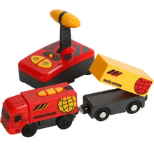 Load image into Gallery viewer, RC Electric Train Set for Kids - Battery Operated Christmas Toy for Wooden Tracks