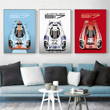 Load image into Gallery viewer, 1971 917K Martini Racing Team - Modern Racing Car Wall Art - 24 Hours Race Poster