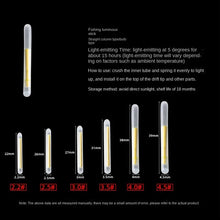 Load image into Gallery viewer, 50/100PCS Firefly Fluorescent Rod Light Fishing Floating Rod Light Dark Luminous Rod Outdoor Fishing Fluorescent Rod Light