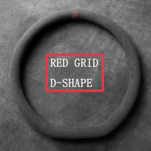 Load image into Gallery viewer, Suede Cover for All Seasons Auto Steering Wheel Cover Ultra-thin Non-slip D-shaped Round Breathable Car Steering Wheel Protector