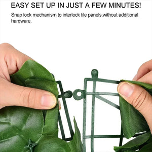 Artificial Ivy Hedge Green Leaf Fence Panels – Faux Privacy Fence Screen