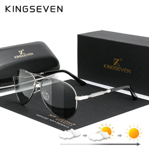 KingSeven Polarized Photochromic Sunglasses | Fashion Aluminum Frames UV Protection