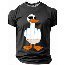 Load image into Gallery viewer, Ducks Disdain Graphic T Shirt For Men Funny Animal 3D Print Tees Summer Streetwear Unisxe T-Shirts Round Neck Tops Short Sleeves