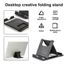 Load image into Gallery viewer, Mini Adjustable Creative Portable Universal Folding Plastic Phone Holder Tablet Computer Stand For ipad iPhone Samsung Xiaomi