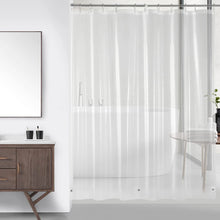 Load image into Gallery viewer, Clear Shower Curtain PEVA Transparent Bathroom Liner Waterproof 180x200CM Bath Curtains Bathroom Mould Proof Curtains with Hooks