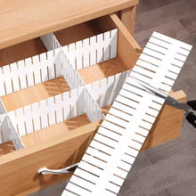 Load image into Gallery viewer, 8/12PCS Adjustable Drawer Divider Partition Durable Storage Organiser Makeup Sock Underwear Drawer Organizer Board of Cabinets