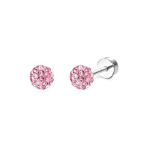 Load image into Gallery viewer, 2PCS/Set Stainless Steel Heart Moon Earbone Stud Screw Ball Stud Earrings for Women Fashion Ear Tragus Cartilage Body Piercing
