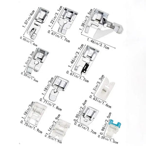 11-Piece Sewing Machine Presser Feet Set for Brother, Singer, Janome, Babylock, Kenmore