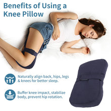 Load image into Gallery viewer, 1 Piece Knee Pillow Ergonomic Side Pillow For Side Sleepers Back Legs Hips Joints Pregnancy Sciatic Neuralgia Relief