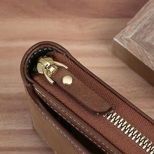 Vintage Men's Pu Leather Short Wallet Zipper Coin Card Holder Tri-fold Purse