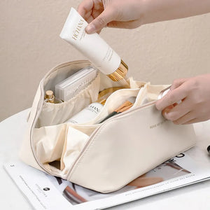 Large Capacity PU Cosmetic Bag - Travel Wash Storage Pillow Case