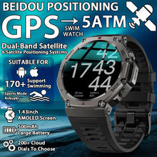 Load image into Gallery viewer, New T-Rex 3 Pro Dual-Band GPS Military Smart Watch 48mm 10ATM Water-Resistant 500mAh Battery Compass Altimeter AGPS Smart Watch