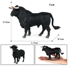 Load image into Gallery viewer, Cute Farm Animals Milk Cow Cattle Calf Angus Bull OX Buffalo Model Action Figures Toy