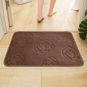 Rose Floor Mats Bathroom Kitchen Non-slip Absorbent Door Bedroom Carpets