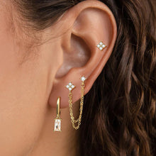 Load image into Gallery viewer, 3PCS Exquisite Stainless Steel 12 Constellation Birthstone Earrings Set for Woman Cartilage Piercing Earrings Fashion Jewelry