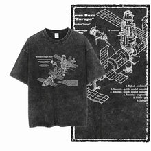 Load image into Gallery viewer, SA ASTRONAUT SPACE THEMES Printed Cotton Acid Washed Graphic Unisex T Shirt Cool Streetwear Men Tshirts Big Size Tee for men