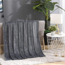 Load image into Gallery viewer, Winter Flannel Blanket | Soft Coral Fleece Faux Fur Throw, Plaid Bedspread &amp; Sofa Cover