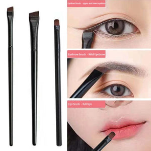 3PCS Makeup Brush Set Soft Fiber Eyeliner Eyebrow Contour Natural Application
