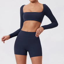 Load image into Gallery viewer, Ctenkevet Long-Sleeved Sports Fitness Set Women Outdoors Running Activewear Female Yoga Clothes Crop Top Sport Outfit For Woman