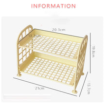 Load image into Gallery viewer, Desktop Stationery Rack Storage Holder Multi-Functional Plastic Shelf Makeup Organizer Office Dormitory Desk Organizer Shelf