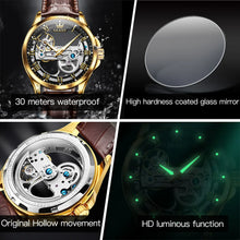 Load image into Gallery viewer, OLEVS 6661 Top of the line Original Skeleton Men's Automatic Mechanical Watch Waterproof and Luminous Men's Watch Reloj Hombre