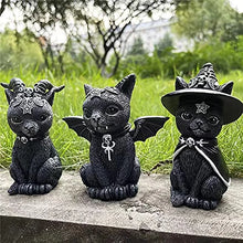 Load image into Gallery viewer, Black Cat Statue! Halloween Decor, Witchy Cat