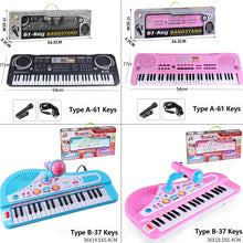 Load image into Gallery viewer, Chriyungel Kids Electronic Piano Keyboard - 61/37 Keys with Microphone, Musical Toy