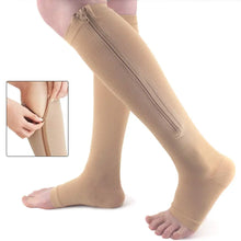 Load image into Gallery viewer, Zipper Compression Socks for Varicose Support Outdoor Running Fitness Hiking Anti-Fatigue Medical Care Diabetes Swelling Relief