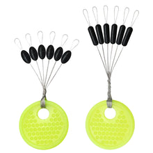 Load image into Gallery viewer, 60pcs 10 Group Set Rubber Space Beans Stopper for Fishing Bait Fish Float Tools