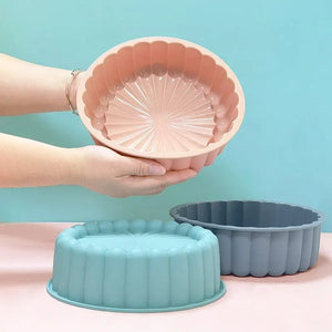 Silicone Cake Pan Round DIY Baking Mold High Temp Resistant Kitchen Baking Tool