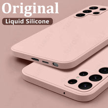 Load image into Gallery viewer, Case For Samsung Galaxy S24 S23 S22 S25 Ultra S24 FE A56 A55 A53 A54 A16 A17 5G S25 Edge Shockproof Liquid Silicone Phone Cover