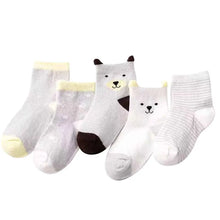 Load image into Gallery viewer, 5 Pairs Cartoon Baby Ankle Socks - Soft Toddler Kids Short Socks