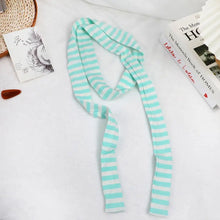 Load image into Gallery viewer, Women Harajuku Cotton Scarves Y2k Black Grey Stripe Long Scarves 180cm Thin Long Decorative Neckerchief Fashion Streetwear
