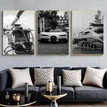 Load image into Gallery viewer, Scandinavian Fashion Wall Art - Black and White Racing Car - HD Poster for Home Decor