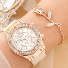 Load image into Gallery viewer, Women&#39;s Luxury Rhinestone Watch Set - Elegant Fashion Quartz Wristwatch