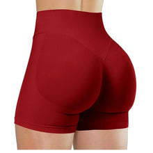 Load image into Gallery viewer, Summer High Waisted Yoga Shorts for Women Fashionable and Sexy Running Fitness Pants Solid Color Yoga Leggings Elastic Tights