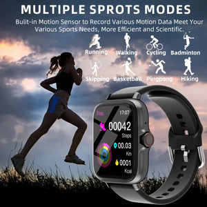 1.83'' Waterproof Smart Watch – Answer Calls, Message Alerts, Sleep & Fitness Tracking – Compatible with iPhone & Android