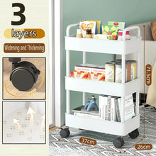 Load image into Gallery viewer, Multi-Storey Mobile Storage Rack Trolley with Wheels - Home Organizer