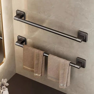 Perforated Suction Cup Towel Rack: Wall-Mounted Bathroom Storage Organizer