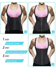 Load image into Gallery viewer, Waist Trainer Tank Top For Women Zipper Body Shaper Tummy Control Sleeveless Top Women's Activewear Body Shaping Underwear