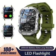 Load image into Gallery viewer, KESHUYOU Outdoor Sports Smart Watch 2.01 inch HD Screen LED Flashlight Bluetooth Talking Smart Watch for Men Women Holiday Gifts