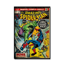 Load image into Gallery viewer, Retro Marvel Super Hero Decorative Painting Anime Spider Man Art Poster American Film Mural Home Childrens Room Wall Decor Print