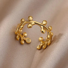 Load image into Gallery viewer, Stainless Steel Zircon Geometric Rings For Women Luxury Evil Eye Gold Color Adjustable Trendy Wedding Aesthetic Jewerly Gift