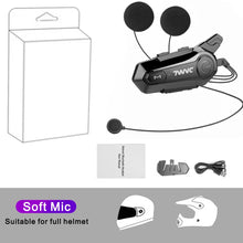 Load image into Gallery viewer, 1/2 X1 Bluetooth Motorcycle Helmet Intercom Headset For 2 Rider 1000M intercomunicador Moto Interphone Wireless Handsfree Call