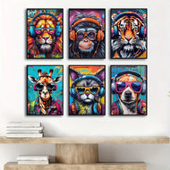 Cool Graffiti Gamer Headphones Animal Poster – Wall Art & Home Decor