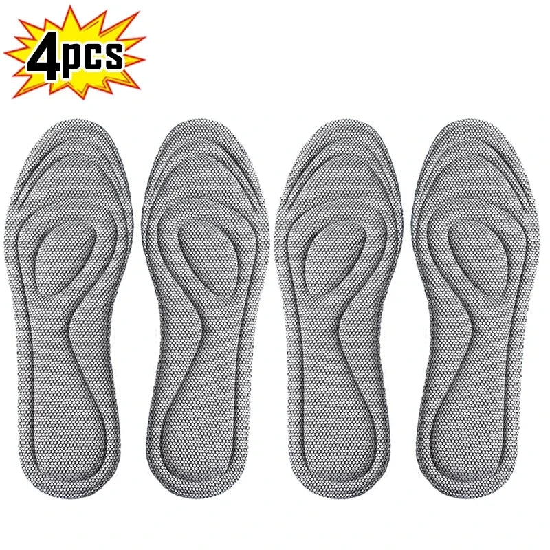 2 Pairs Memory Foam Orthopedic Insoles | Antibacterial & Sweat Absorption for Sports