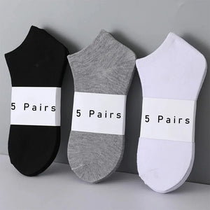 Invisible Boat Socks - Anti-Slip Summer No Show Ankle Socks, 5 Pairs