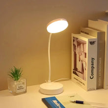 Load image into Gallery viewer, 1pc 10 LED Desk Lamp With USB Charging Port, 3 Dimming Levels, Touch Control, White